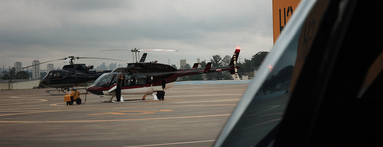 Pátio e taxiway de helicópteros da HBR Aviação